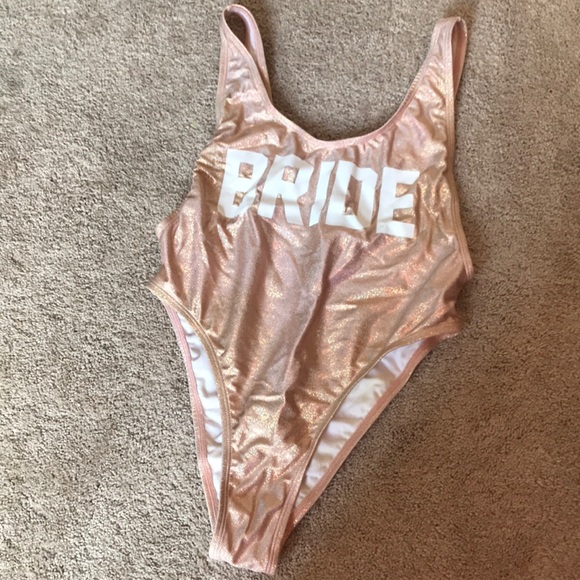 rose gold bride swimsuit